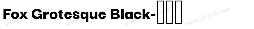 Fox Grotesque Black字体转换 Fox Grotesque Black字体转换